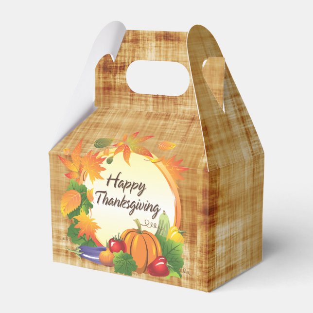 Happy Thanksgiving 5A Options Favor Box (Front Side)