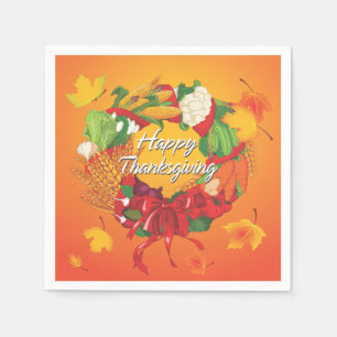 Happy Thanksgiving 6 Image Options Napkin