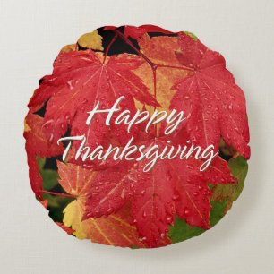 Happy Thanksgiving 8 Round Pillow