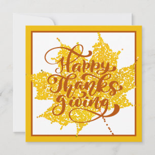 Happy Thanksgiving Add Your Photo & Names Invitation