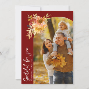 happy thanksgiving arch photo greeting card