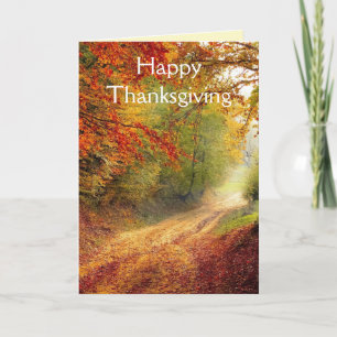Happy Thanksgiving Autumn Colour  art  Holiday Card