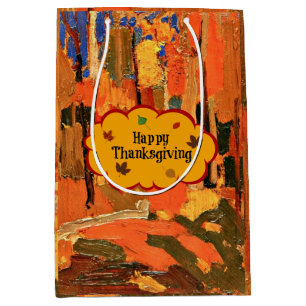 Happy Thanksgiving, Autumn Colours Medium Gift Bag