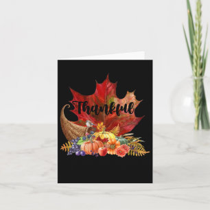 Happy Thanksgiving Autumn Fall Maple Leaves Thankf Card