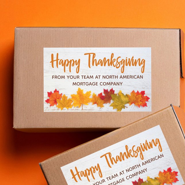 Happy Thanksgiving Autumn Leaves Company Party Sticker (Creator Uploaded)