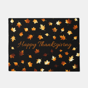 Happy Thanksgiving Autumn Leaves Doormat