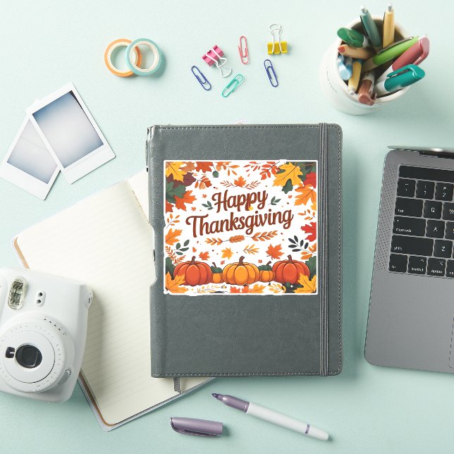 Happy Thanksgiving – Autumn Pumpkins & Fall Leaves (iPad Cover)