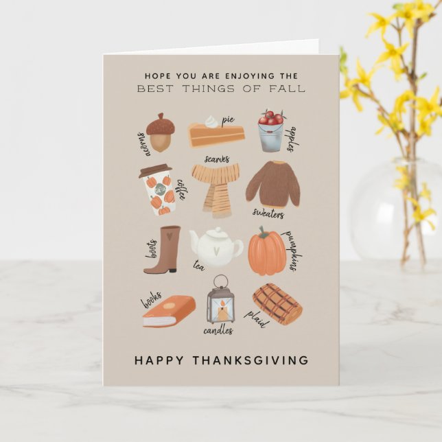 Happy Thanksgiving Best of Fall Card (Yellow Flower)