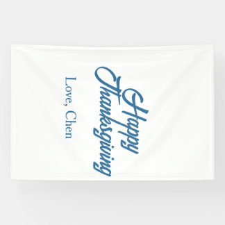 Happy Thanksgiving blue love name holiday winter m Banner