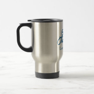 Happy Thanksgiving blue love name holiday winter m Travel Mug