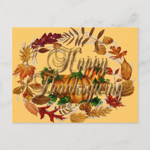HAPPY THANKSGIVING by SHARON SHARPE Holiday Postcard