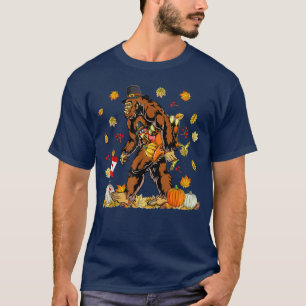 Happy Thanksgiving Canada Bigfoot Turkey Funny  T-Shirt