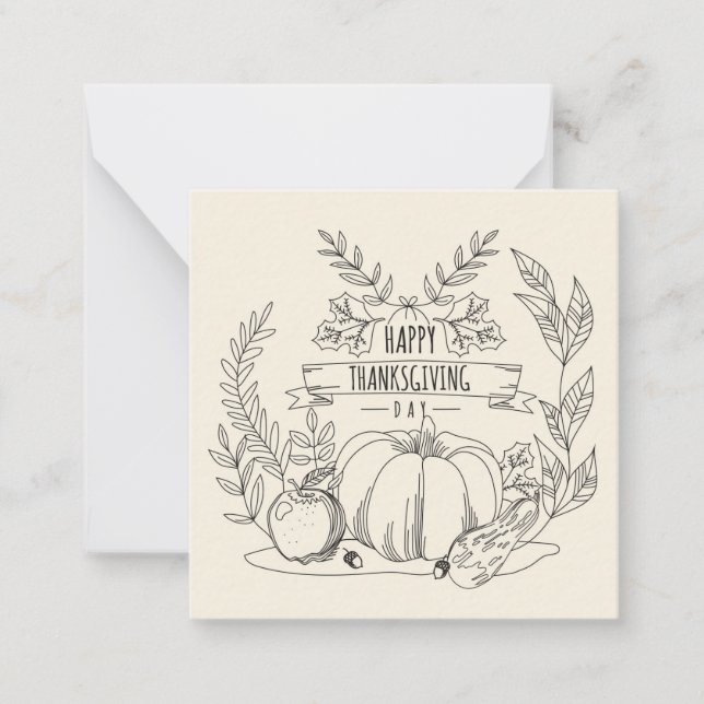 Happy Thanksgiving Card (Front)