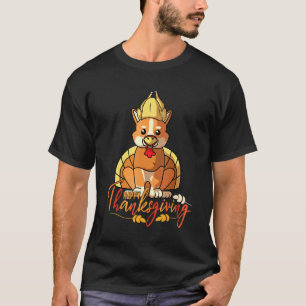 Happy Thanksgiving Cardigan Welsh Corgi Dog T-Shirt