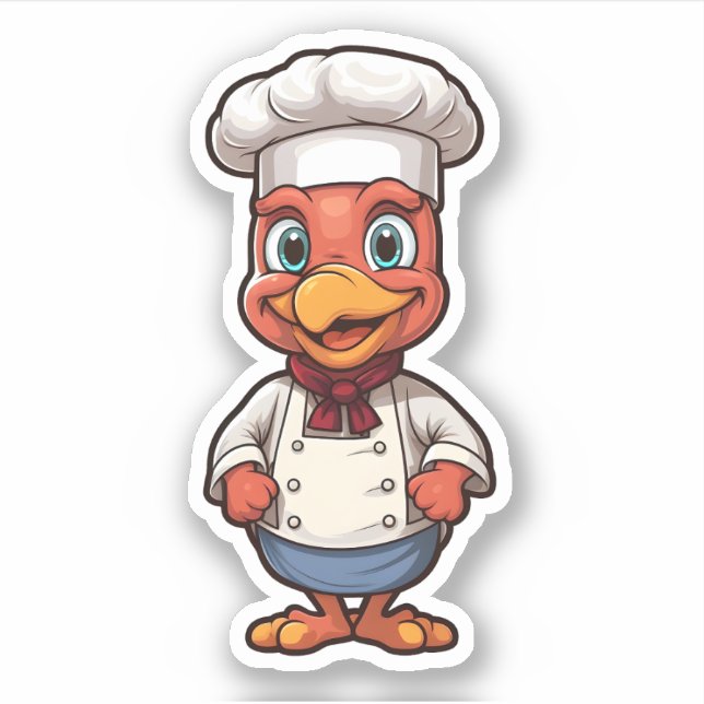Happy Thanksgiving Cartoon Cute Chef Turkey (Front)