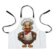 Happy Thanksgiving Cartoon Cute Chef Turkey
