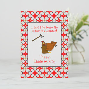 Happy Thanksgiving Centre Of Attention Turkey Holiday Card