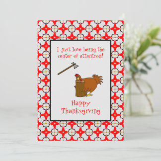 Happy Thanksgiving Centre Of Attention Turkey Holiday Card