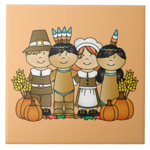 Happy Thanksgiving Children Tile