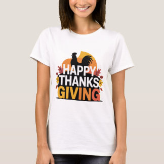 Happy Thanksgiving Classic Fall Design T-Shirt
