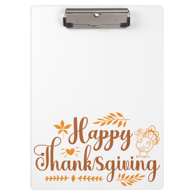 Happy Thanksgiving Clipboard (Front)