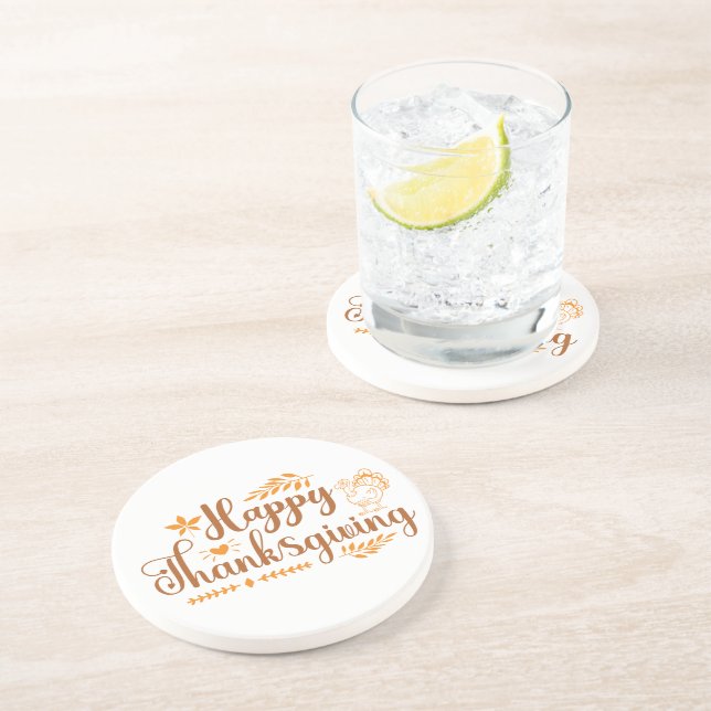 Happy Thanksgiving Coaster (Side)