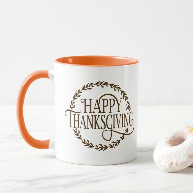 Happy Thanksgiving Coffee Mug (Avec donut)