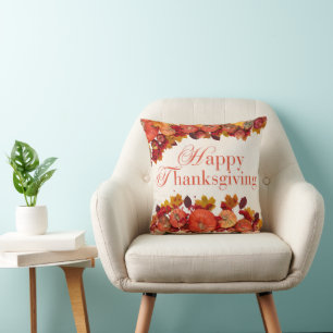 Happy Thanksgiving Collection 2024  Throw Pillow