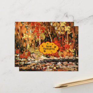 "Happy Thanksgiving," Colors of Autumn, Postcard