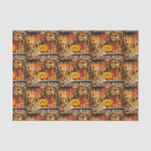 "Happy Thanksgiving," Colours of Autumn Tissue Paper