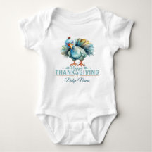 Happy Thanksgiving Custom Baby Name Watercolor