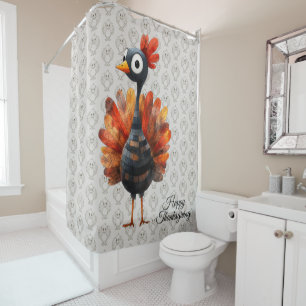 Happy Thanksgiving Cute Colourful Baby Turkey