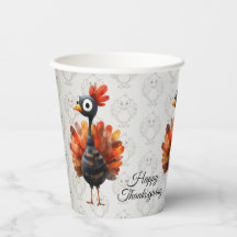 Happy Thanksgiving Cute Colourful Baby Turkey