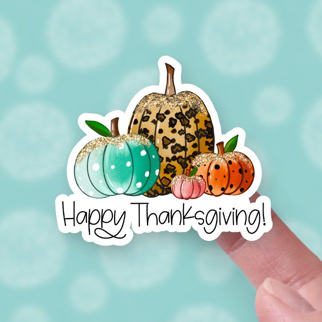 Happy Thanksgiving Cute Glitter Pumpkins Business (Creator Uploaded)