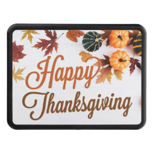 Happy Thanksgiving Cute Pumpkins Trailer Hitch Cover