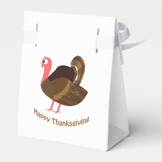 Happy Thanksgiving! Cute Turkey Favor Box (Back Side)