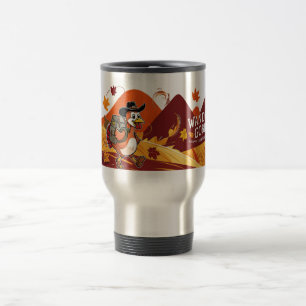 Happy Thanksgiving Cute Turkey Travel Mug