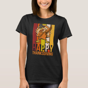Happy Thanksgiving Dabbing Turkey Day Men Women Ki T-Shirt