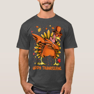 Happy Thanksgiving Dabbing Turkey Day Pilgrim Men T-Shirt