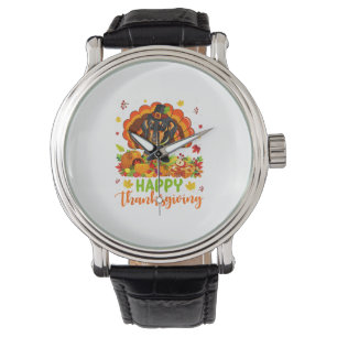 Happy Thanksgiving Dachshund Dog Turkey Dog Lover  Watch
