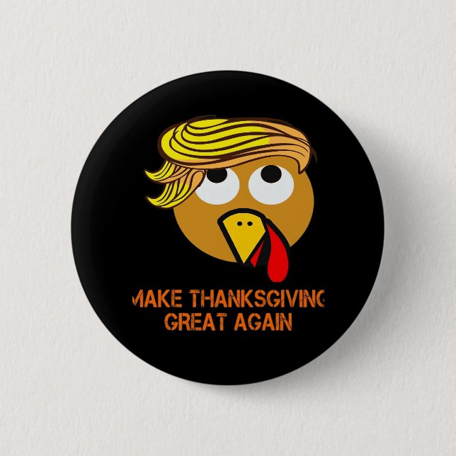 Happy Thanksgiving Day 2 Inch Round Button (Front)