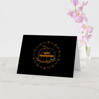 happy thanksgiving day foil greeting card