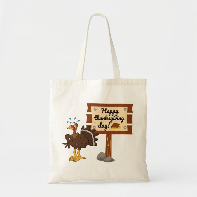 Happy Thanksgiving Day Funny Tote Bag (Front)