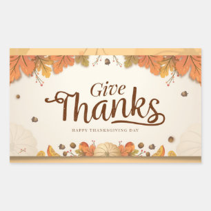 Happy Thanksgiving Day Give Thanks Sticker