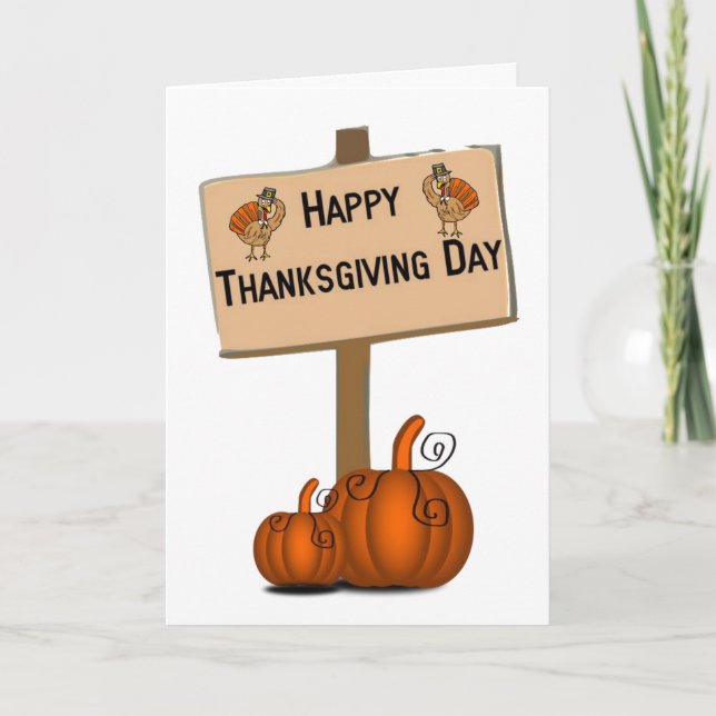 Happy Thanksgiving Day Greeting Card (Front)