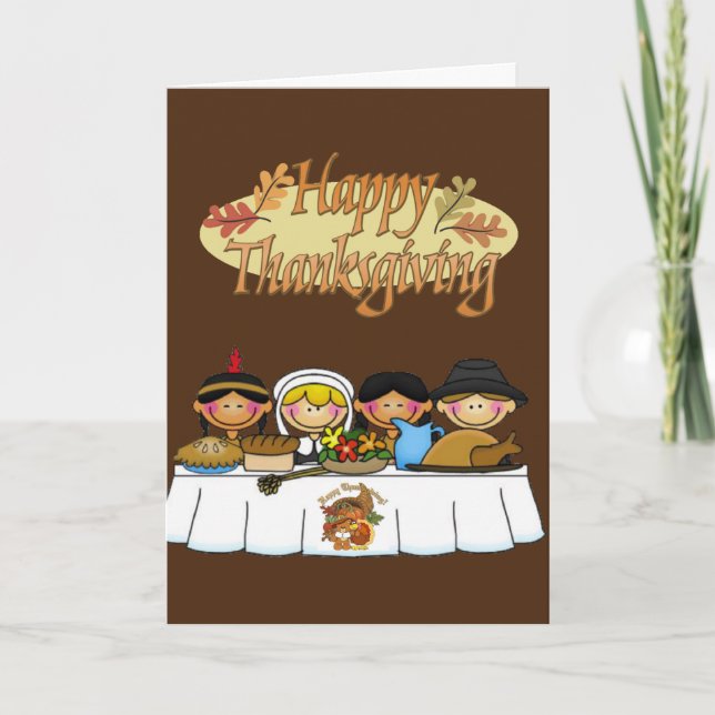 Happy Thanksgiving Day Greeting Card (Front)