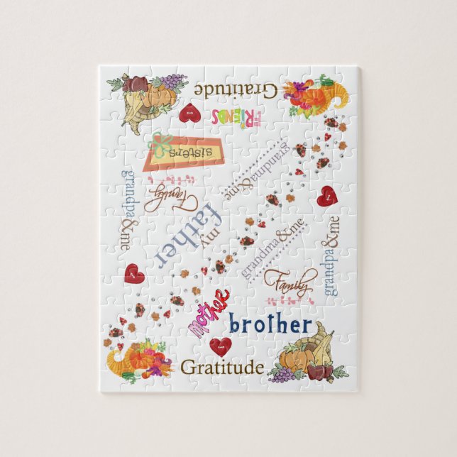 Happy Thanksgiving Day Jigsaw Puzzle (Vertical)