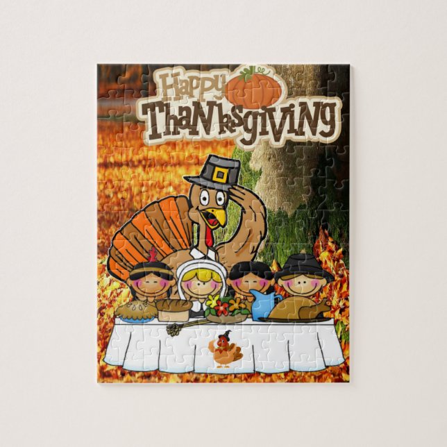 Happy Thanksgiving Day Jigsaw Puzzle (Vertical)