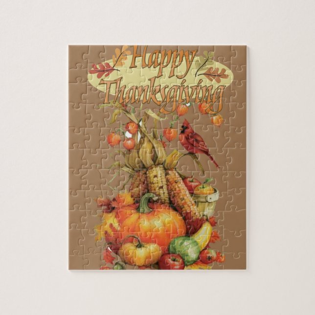 Happy Thanksgiving Day Jigsaw Puzzle (Vertical)