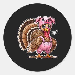 Happy Thanksgiving Day Kids Men Women Boys Girls T Classic Round Sticker